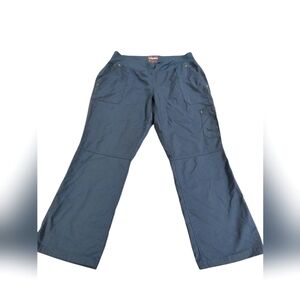 EUC Purple Label Yoga By Healing Hands Navy Blue Scrub Pants L Petite